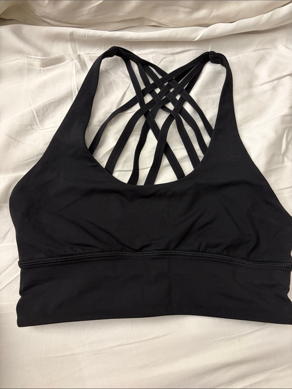 Lululemon Black Strappy Back Bralette 6